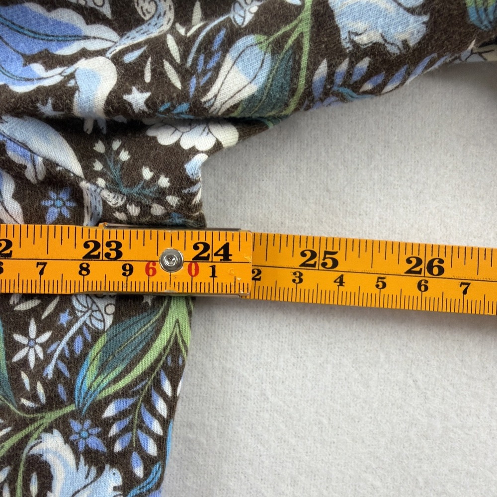 Vera Bradley Womens XL Pajama Top Woodland Animals Floral Cotton Button Up - Picture 8 of 9